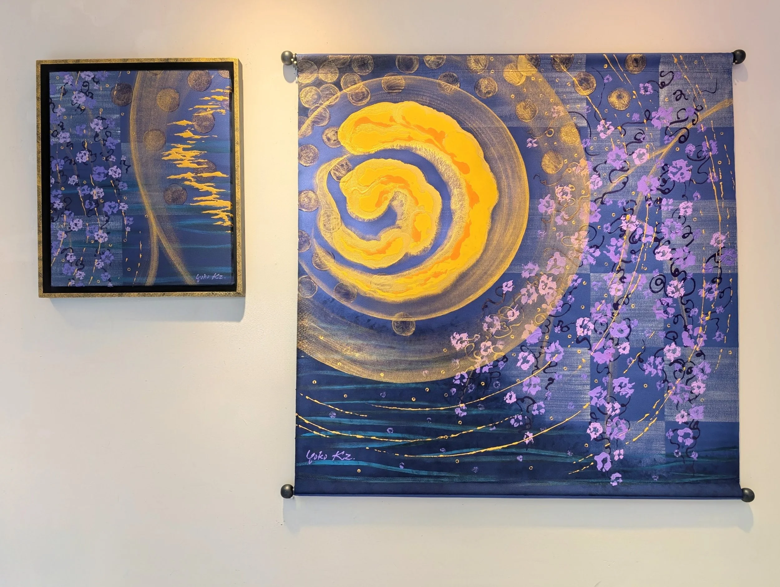 Yoko Kitazaki 人物画 油彩 装飾フレーム付き Yoko Kitazaki 人物画 油彩 装飾フレーム付き Yoko Kitazaki 人物画